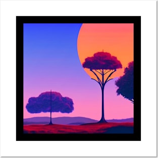 Sunset Tree Posters and Art